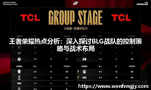 王者荣耀热点分析：深入探讨BLG战队的控制策略与战术布局